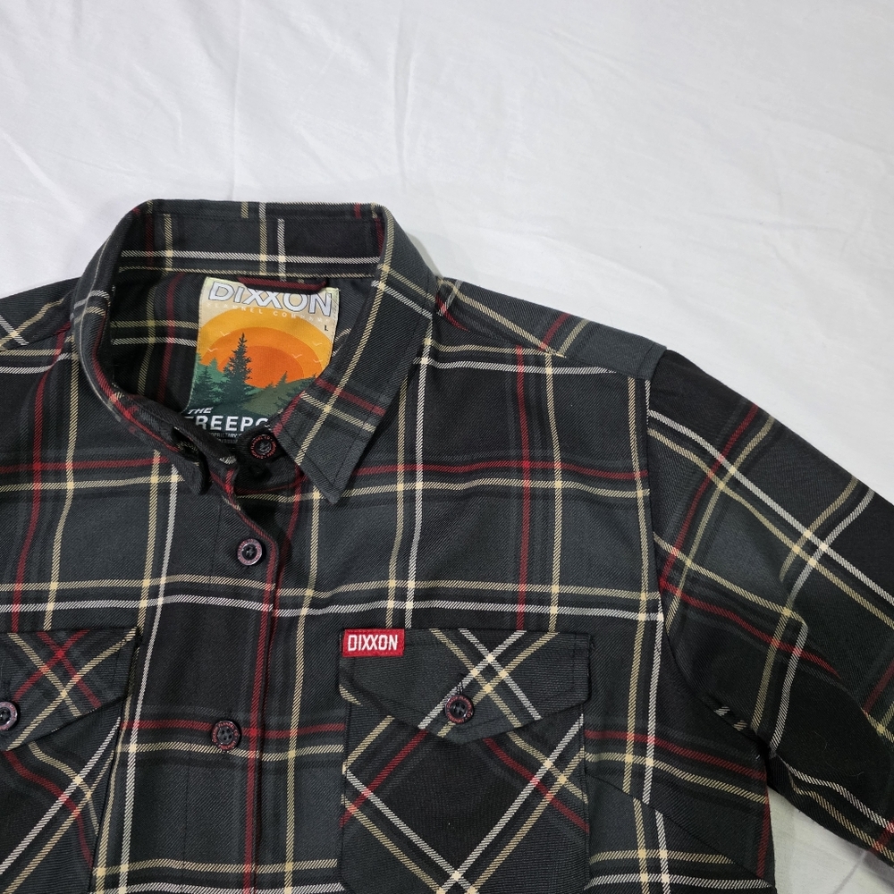 DIXXON Limited Edition The Freeport Dark Plaid Flannel Shirt w/Flap Pockets. L